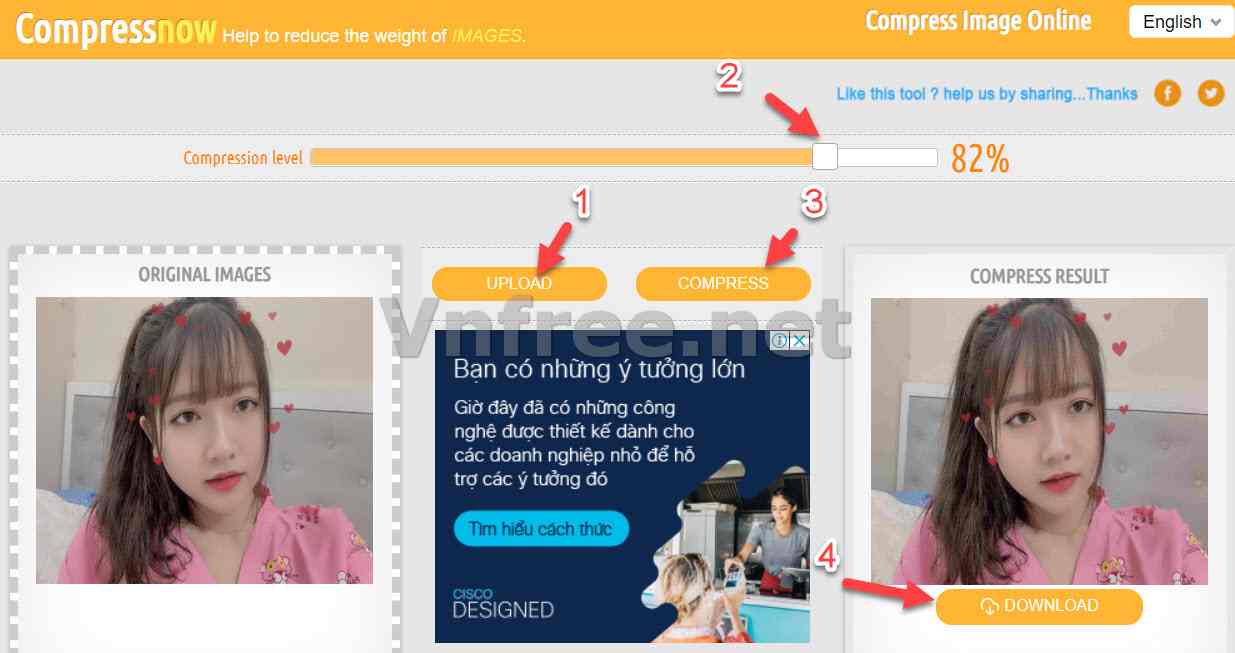 Giảm dung lượng ảnh online mà vẫn giữ được chất lượng ảnh gốc
