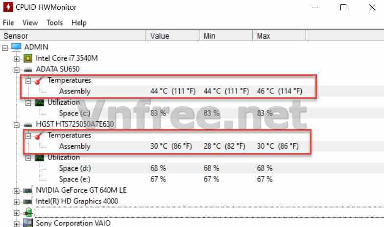 Kiểm tra nhiệt độ ổ cứng máy tính