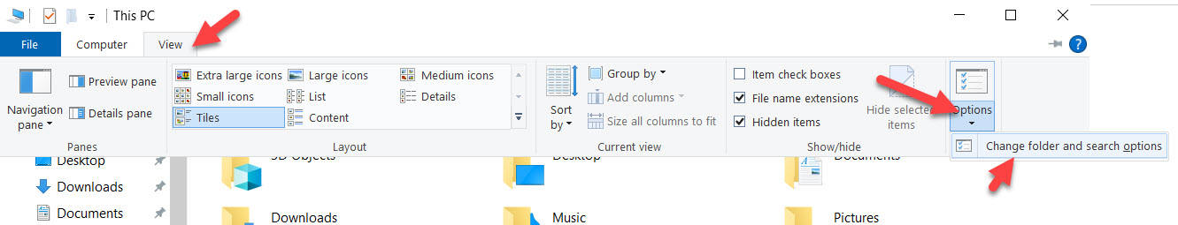 Hiện file ẩn trên Windows