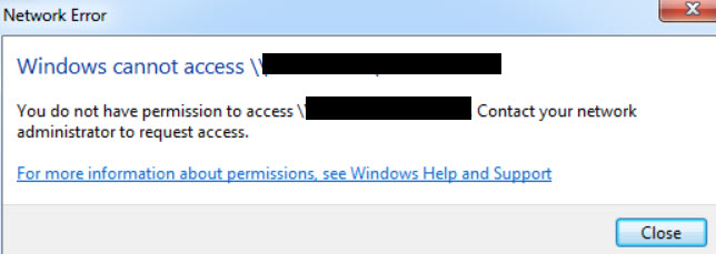 sửa lỗi You do not have permission to access \\ComputerName\ .Contact your network administrator to request access