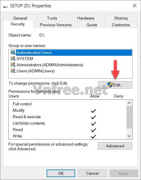 sửa lỗi You do not have permission to access \\ComputerName\ .Contact your network administrator to request access