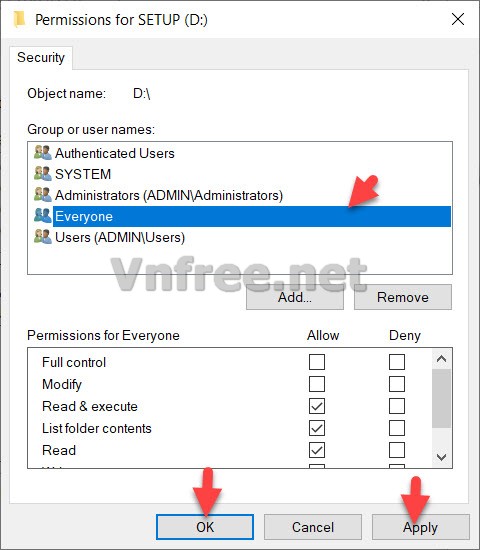 sửa lỗi You do not have permission to access \\ComputerName\ .Contact your network administrator to request access
