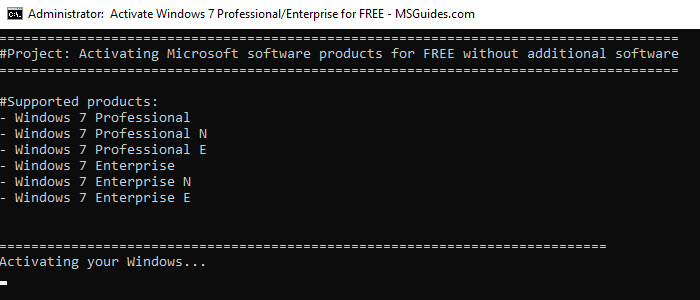 active win 7 cmd